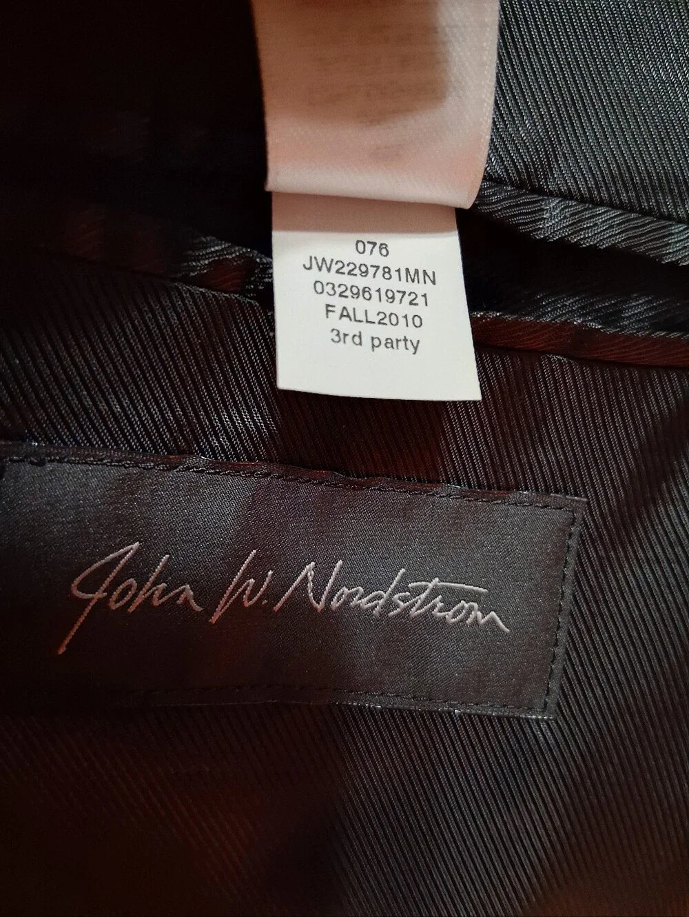 John W Nordstrom suit coat blazer jacket black-and-white houndstooth pattern 48L